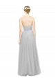 Boutique Argent Trapèze Tulle Longue Robes demoiselle d'honneur