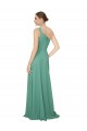 Boutique Argent islandais Trapèze Sans bretelle Mousseline Longue Robes demoiselle d'honneur
