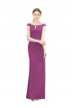 Boutique Baie sauvage Sirène Col Bateau Col Haut Mousseline Longue Robes demoiselle d'honneur