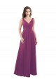 Boutique Baie sauvage Trapèze Col V Mousseline Longue Robes demoiselle d'honneur