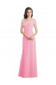 Boutique Barely Rose Trapèze Mousseline Longue Robes demoiselle d'honneur