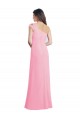 Boutique Barely Rose Trapèze Mousseline Longue Robes demoiselle d'honneur
