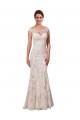 Boutique Blanc Fourreau Bateau Illusion Dentelle Robes de mariée