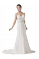 Boutique Blanc Fourreau Mousseline Plage Robes de mariée