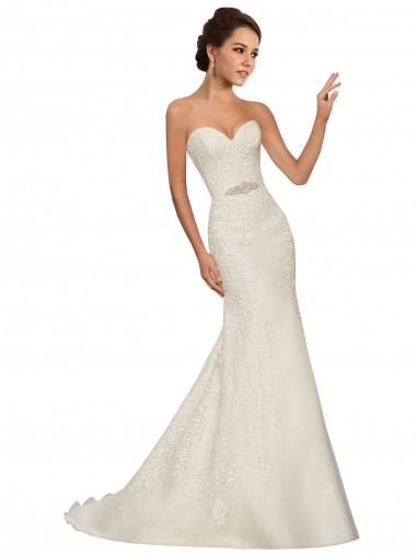 Boutique Blanc Fourreau Tulle Dentelle Robes de mariée