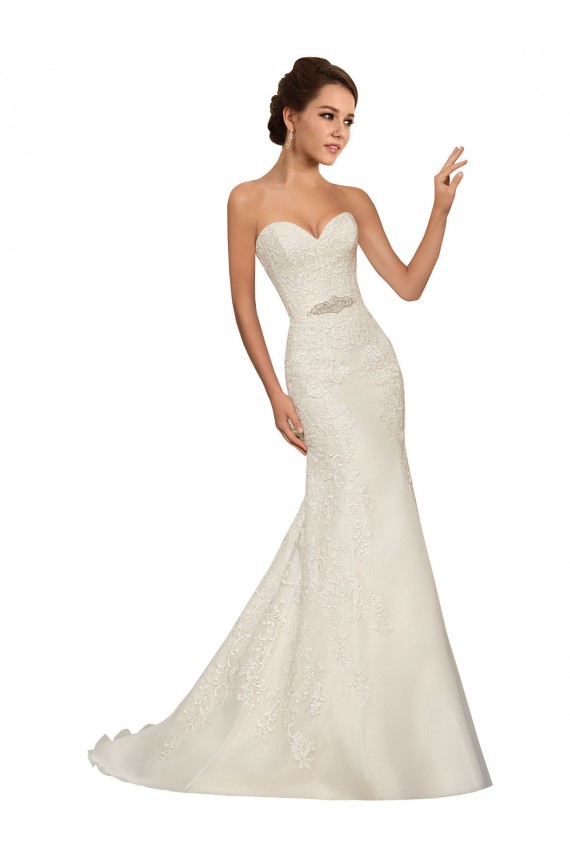 Boutique Blanc Fourreau Tulle Dentelle Robes de mariée
