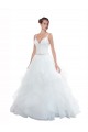 Boutique Blanc Princesse Bretelles spaghetti Tulle Plage Robes de mariée