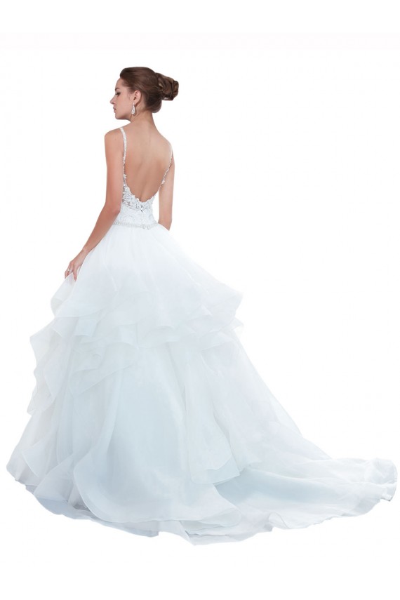 Boutique Blanc Princesse Bretelles spaghetti Tulle Plage Robes de mariée