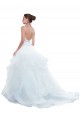 Boutique Blanc Princesse Bretelles spaghetti Tulle Plage Robes de mariée