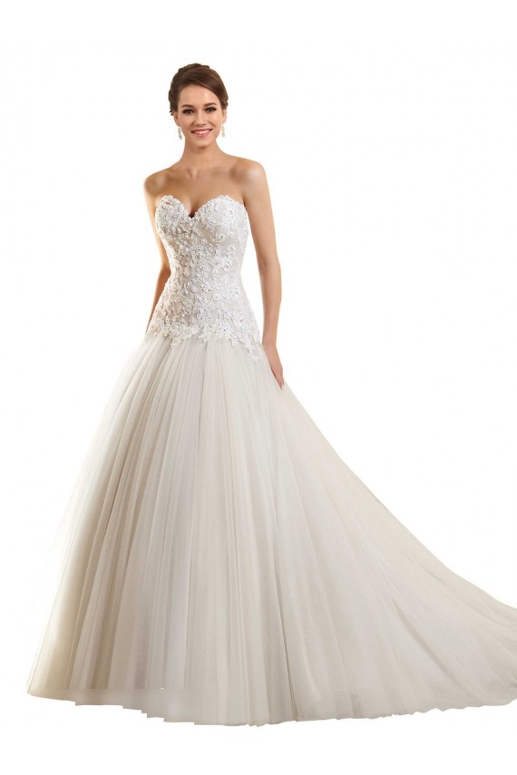 Boutique Blanc Princesse Tulle Dentelle Robes de mariée