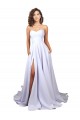 Boutique Blanc Trapèze Crêpe Stretch Simple Plage Robes de mariée