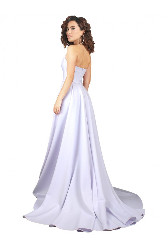 Boutique Blanc Trapèze Crêpe Stretch Simple Plage Robes de mariée