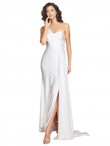 Boutique Blanc Trapèze Satiné Soyeux Robes de mariée