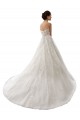 Boutique Blanc Trapèze Tulle Dentelle Robes de mariée
