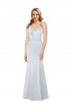 Boutique Bleu ciel clair Fourreau Sans bretelle Satiné Longue Formelles Robes demoiselle d'honneur / Robes de soirée / Robes de bal