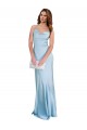 Boutique Bleu ciel clair Fourreau Satiné Soyeux Longue Formelles Robes demoiselle d'honneur / Robes de soirée / Robes de bal