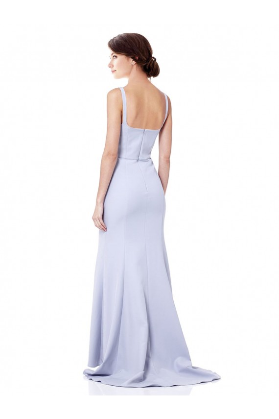 Boutique Bleu ciel clair Sirène Bretelles spaghetti Crêpe Stretch Longue Formelles Robes demoiselle d'honneur / Robes de soirée / Robes de bal