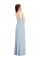 Boutique Bleu ciel clair Trapèze Sans bretelle Crêpe Stretch Longue Formelles Robes demoiselle d'honneur / Robes de soirée / Robes de bal