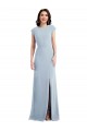 Boutique Bleu ciel clair Trompette Crêpe Stretch Longue Formelles Robes demoiselle d'honneur / Robes de soirée / Robes de bal