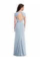 Boutique Bleu ciel clair Trompette Crêpe Stretch Longue Formelles Robes demoiselle d'honneur / Robes de soirée / Robes de bal