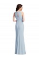 Boutique Bleu ciel clair Trompette Licou Crêpe Stretch Longue Robes demoiselle d'honneur / Robes de bal