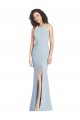 Boutique Bleu ciel clair Trompette Licou Crêpe Stretch Longue Robes demoiselle d'honneur / Robes de bal