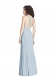 Boutique Bleu ciel clair Trompette Licou Crêpe Stretch Longue Robes demoiselle d'honneur / Robes de bal