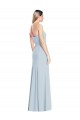 Boutique Bleu ciel clair Trompette Sans bretelle Crêpe Stretch Longue Robes demoiselle d'honneur / Robes de bal