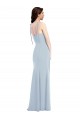 Boutique Bleu ciel clair Trompette Sans bretelle Crêpe Stretch Longue Robes demoiselle d'honneur / Robes de bal