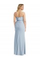 Boutique Bleu ciel clair Trompette Sans bretelle Crêpe Stretch Longue Robes demoiselle d'honneur / Robes de bal