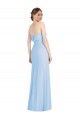 Boutique Bleu ciel clair Trompette Sans bretelle Mousseline Longue Formelles Robes demoiselle d'honneur / Robes de soirée