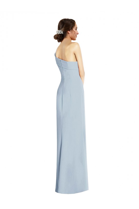 Boutique Bleu ciel clair Trompette Épaule Dénudée Crêpe Stretch Longue Formelles Robes demoiselle d'honneur / Robes de soirée / Robes de bal
