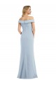 Boutique Bleu ciel clair Trompette Épaule Dénudée Crêpe Stretch Longue Robes demoiselle d'honneur / Robes de bal