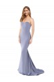 Boutique Bleu fumée Sirène Sans bretelle Crêpe Stretch Longue Formelles Robes demoiselle d'honneur / Robes de soirée / Robes de bal