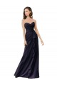 Boutique Bleu marine foncé Fourreau Mousseline Longue Robes demoiselle d'honneur