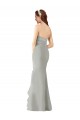 Boutique Bleu marine foncé Fourreau Mousseline Longue Robes demoiselle d'honneur
