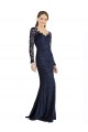 Boutique Bleu marine foncé Sirène Dentelle Longue Robes demoiselle d'honneur / Robes de bal