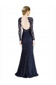 Boutique Bleu marine foncé Sirène Dentelle Longue Robes demoiselle d'honneur / Robes de bal