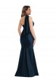Boutique Bleu marine foncé Sirène Licou Satiné Soyeux Longue Formelles Robes demoiselle d'honneur / Robes de soirée / Robes de bal