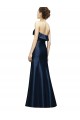 Boutique Bleu marine foncé Sirène Sans bretelle Satiné Longue Robes demoiselle d'honneur