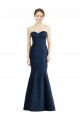 Boutique Bleu marine foncé Sirène Satiné Longue Robes demoiselle d'honneur