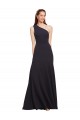 Boutique Bleu marine foncé Trapèze Crêpe Stretch Longue Formelles Robes demoiselle d'honneur / Robes de soirée / Robes de bal