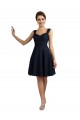 Boutique Bleu marine foncé Trapèze Dentelle Courte Robes demoiselle d'honneur / Robes de cocktail