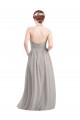 Boutique Bleu marine foncé Trapèze Licou Col Haut Mousseline Longue Robes demoiselle d'honneur
