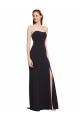Boutique Bleu marine foncé Trapèze Sans bretelle Crêpe Stretch Longue Formelles Robes demoiselle d'honneur / Robes de soirée / Robes de bal