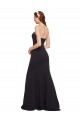 Boutique Bleu marine foncé Trapèze Sans bretelle Crêpe Stretch Longue Formelles Robes demoiselle d'honneur / Robes de soirée / Robes de bal