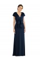 Boutique Bleu marine foncé Trompette Épaule Dénudée Crêpe Stretch Longue Formelles Robes demoiselle d'honneur / Robes de soirée / Robes de bal