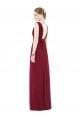 Boutique Bleu roi Trapèze Col V Mousseline Longue Robes demoiselle d'honneur