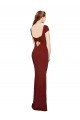 Boutique Bordeaux 10 Sirène Col rond Crêpe Stretch Longue Formelles Robes demoiselle d'honneur / Robes de soirée / Robes de bal