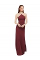 Boutique Bordeaux Fourreau Licou Mousseline Longue Robes demoiselle d'honneur
